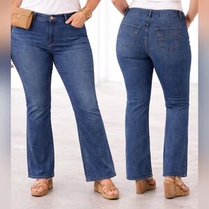 Womens PLUS | Rider By Lee Curvy Fit Blue Jeans   RJ0615C